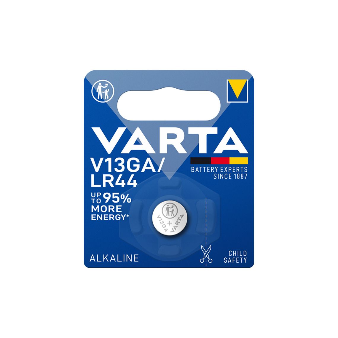 ბატარეა ტუტოვანი V13GA / LR44 (1ც) BL /04276101401 — ელემენტები და ბატარეები